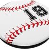 Baseball Player #19 Back No 19 Baseball Pit Gadget Gift PopSockets PopGrip: Swappable Grip for Phones & Tablets - Image 3